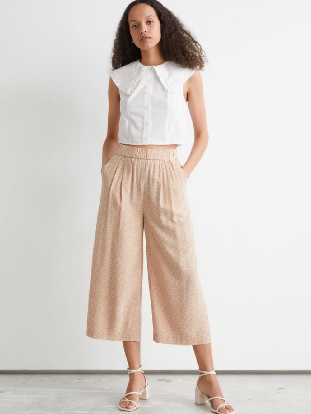 & other stories Printed High Waist Culottes